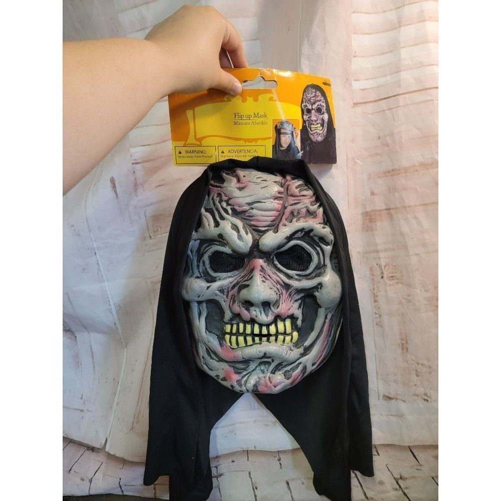 Halloween flip up Mask goblin monster scary costume blood